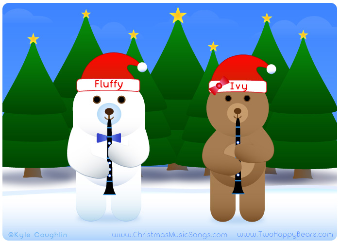 Christmas clarinet duets with Fluffy and Ivy.