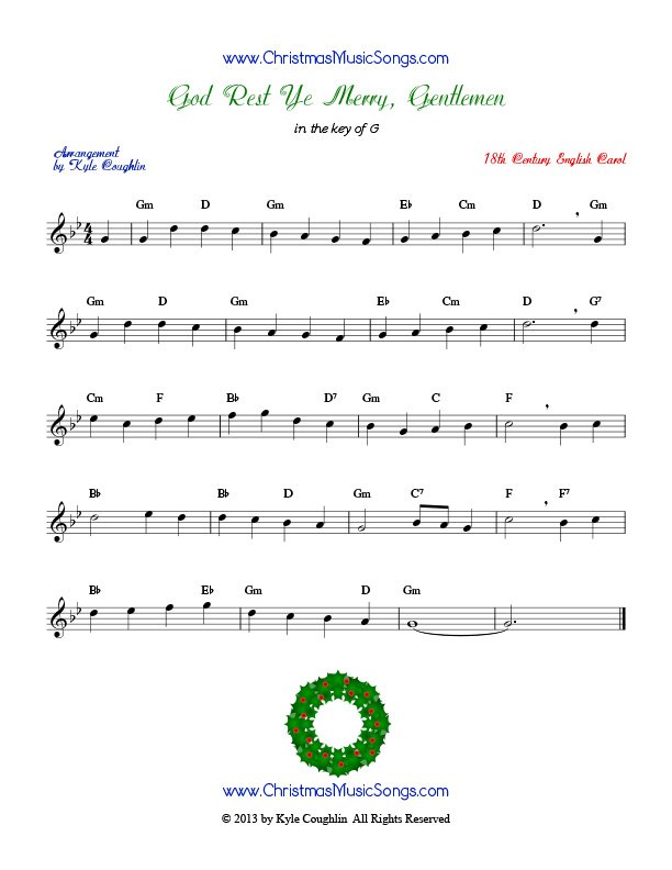 God Rest Ye Merry, Gentlemen sheet music