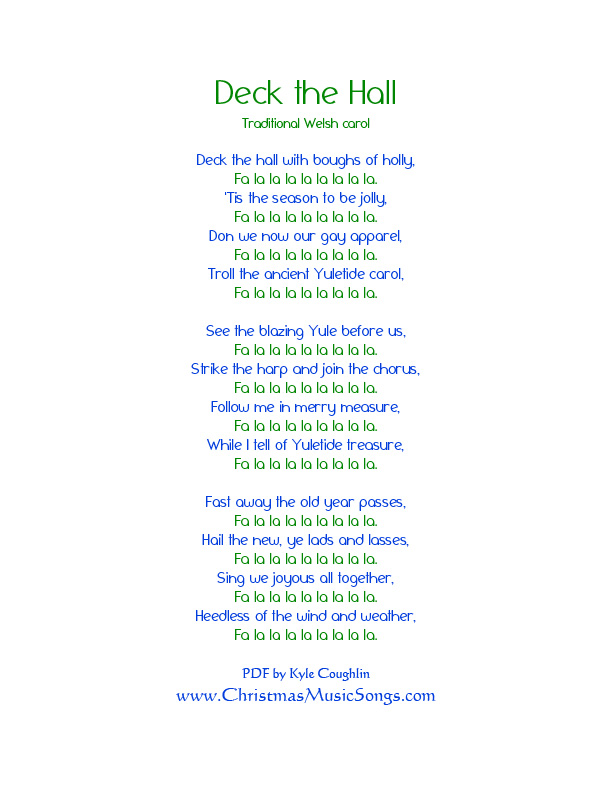 Deck the Hall lyrics