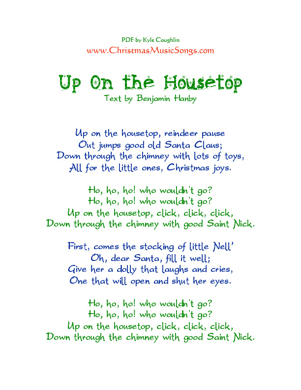 Up on the Housetop lyrics
