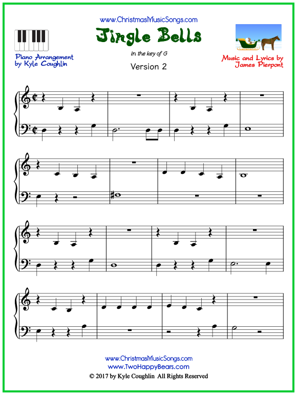Jingle Bells Christmas Piano Sheet Music Easy Fun Popular Piano My Xxx Hot Girl