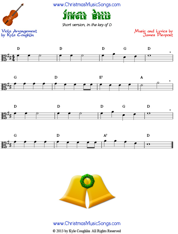 Jingle Bells easy version for viola