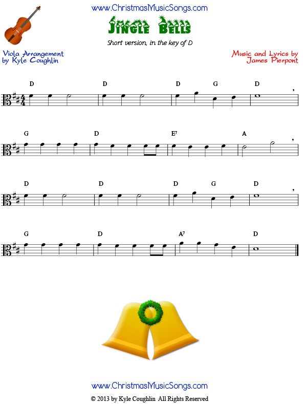 Jingle Bells easy version for viola