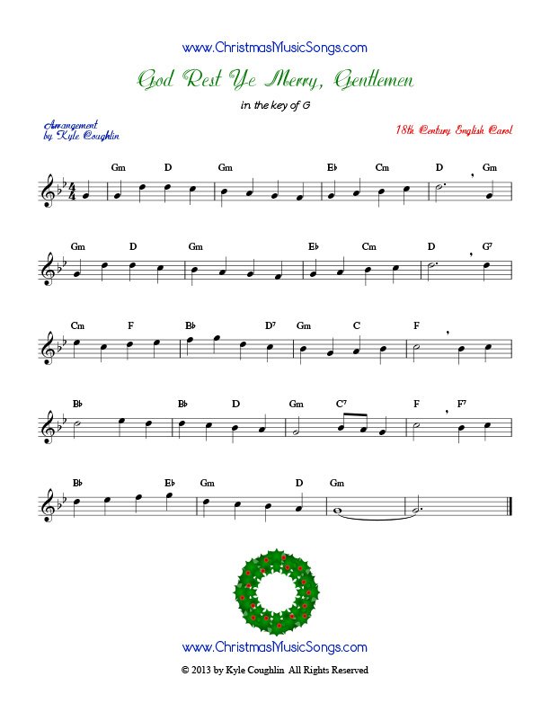 God Rest Ye Merry, Gentlemen sheet music