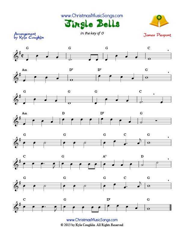 Jingle Bells Free Sheet Music