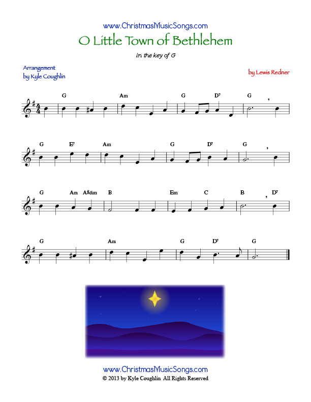 O Little Town of Bethlehem sheet music