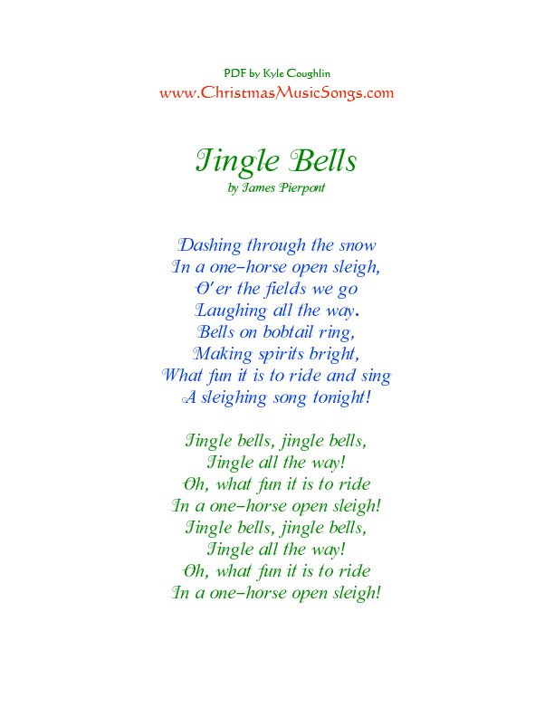 Jingle Bells Original Lyrics