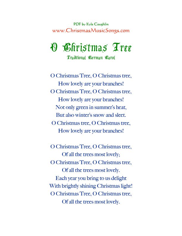 O Christmas Tree lyrics