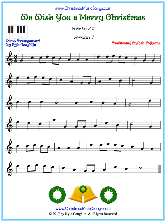 christmas piano sheet music