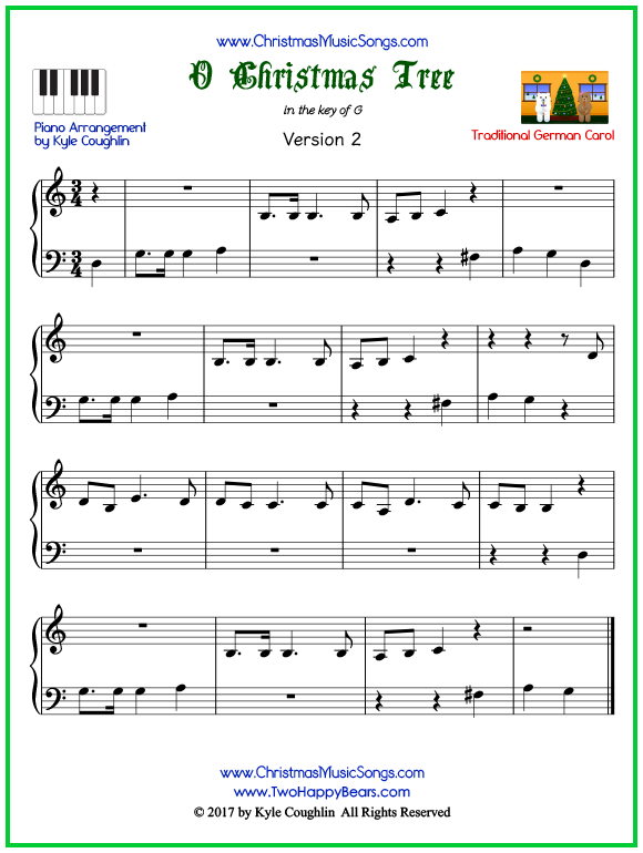 O Christmas Tree Piano Sheet Music Free Printable Pdf - roblox christmas songs