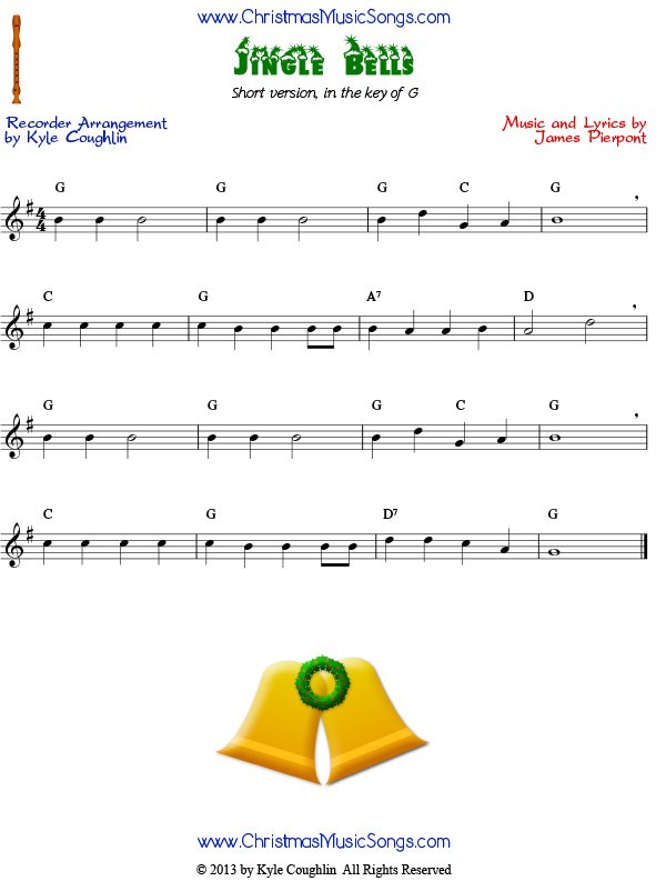 Jingle Bells easy version for recorder