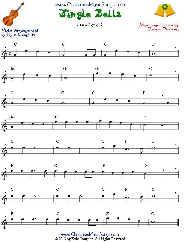 jingle bells-violin Sheet music for Violin (Solo)