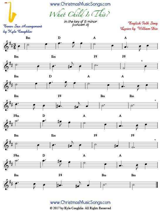 Tenor Sax Chart